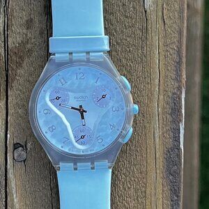 Swatch Light Blue Skin Watch
